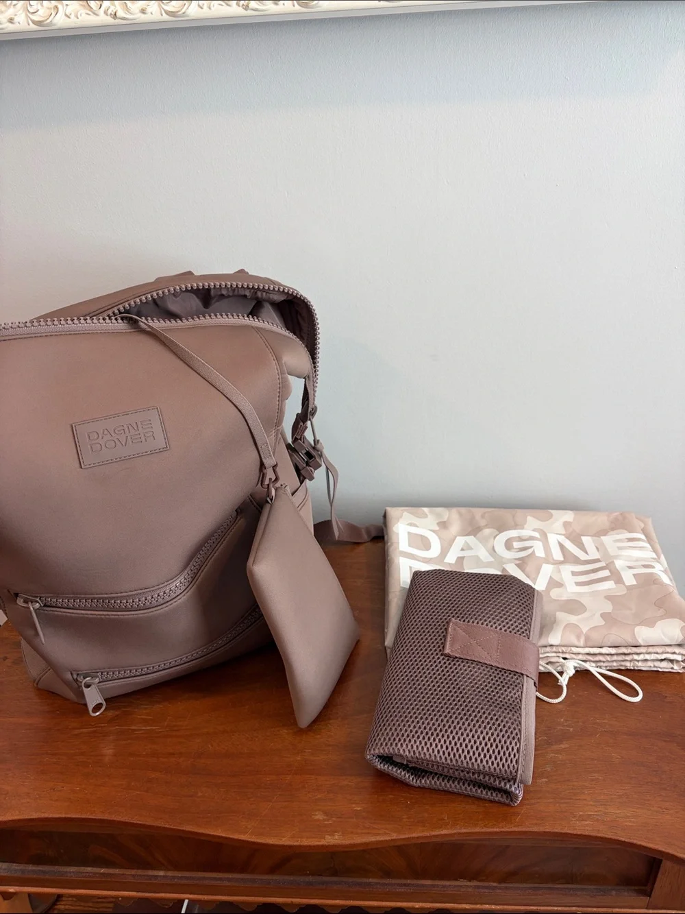 Dagne Dover Large Indi Neoprene Diaper Backpack in Dune